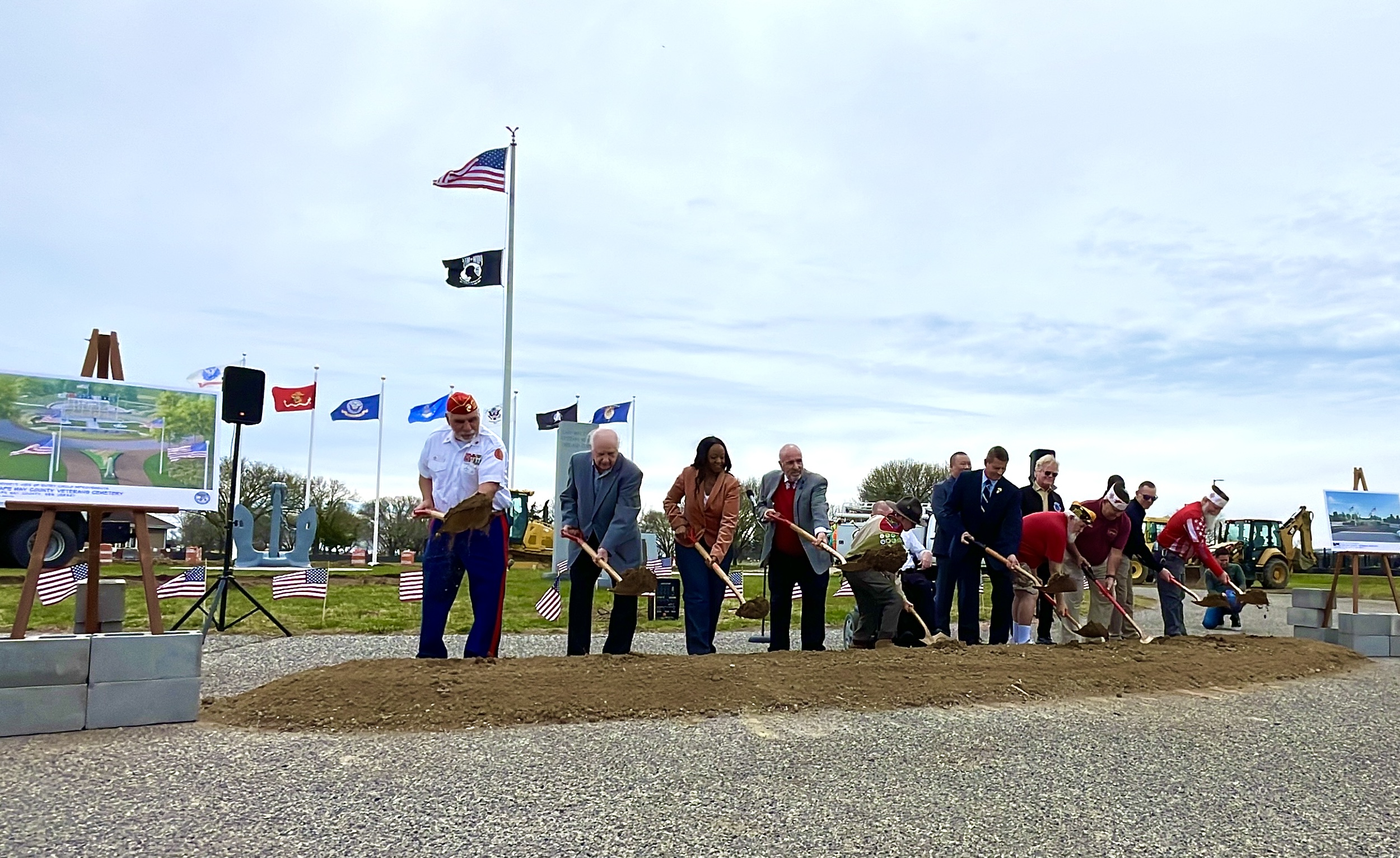 Commissioners Break Ground on Beautification Project